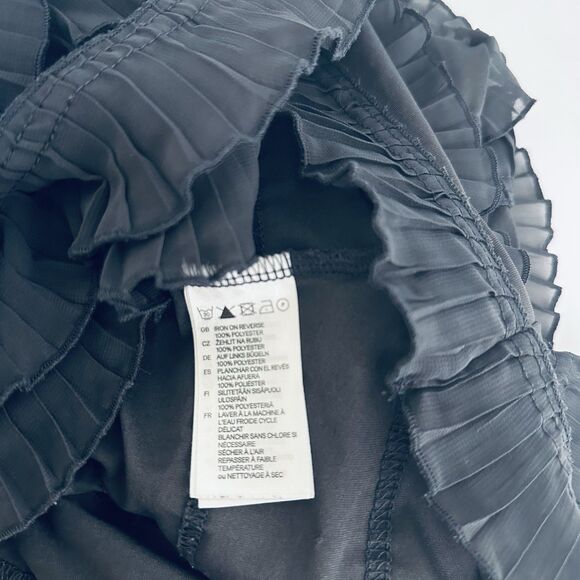 Tank Dress L Layered Y2K Tunic Mini Tiered Gatsbycore Chiffon Flapper Glam - Picture 10 of 11